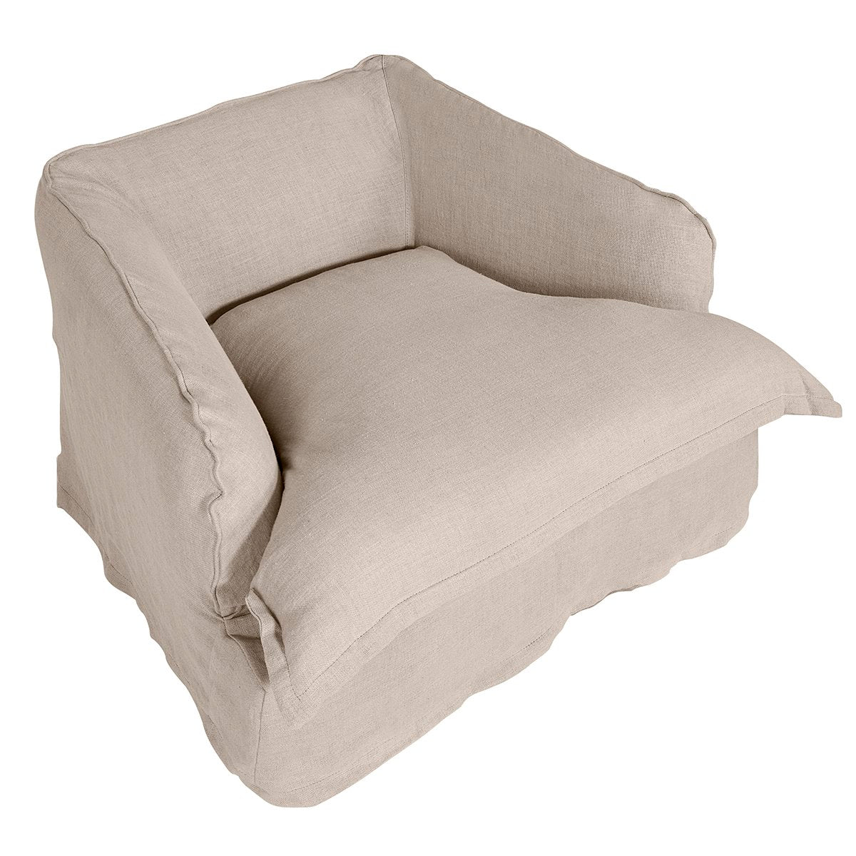 Hayman Slip Cover Arm Chair - Natural Linen - OUTLET NSW