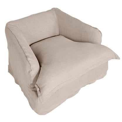 Hayman Slip Cover Arm Chair - Natural Linen - OUTLET NSW