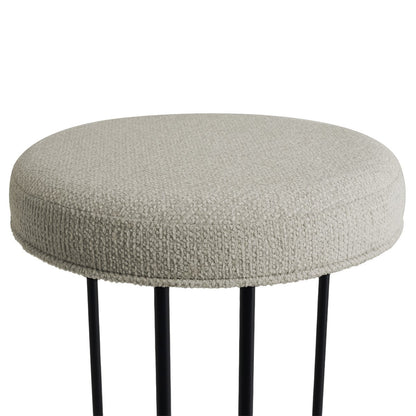 Blackley Black Iron Kitchen Stool - Speckle Ecru