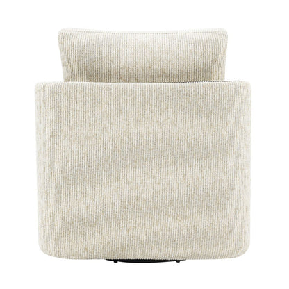 Compton Swivel Arm Chair - Brass/Off White