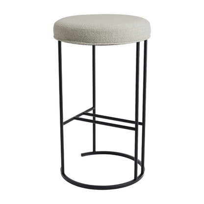 Blackley Black Iron Kitchen Stool - Speckle Ecru