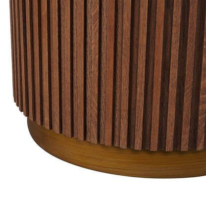 Mason Round Side Table - Walnut