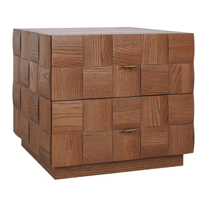 Desmond 57x51cm 2 Drawer Bedside Table