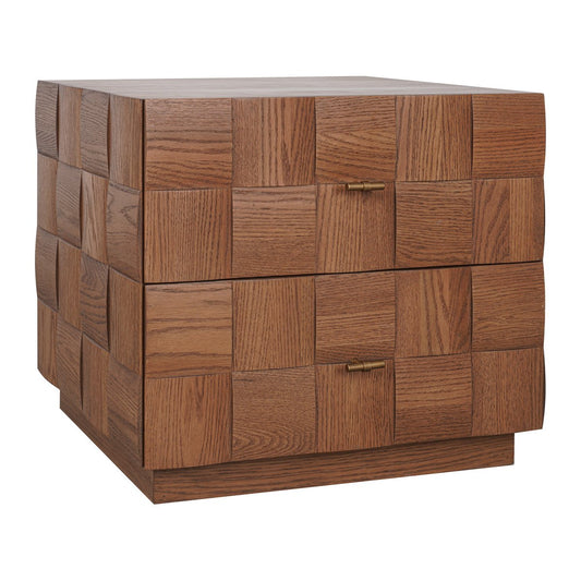 Desmond 57x51cm 2 Drawer Bedside Table