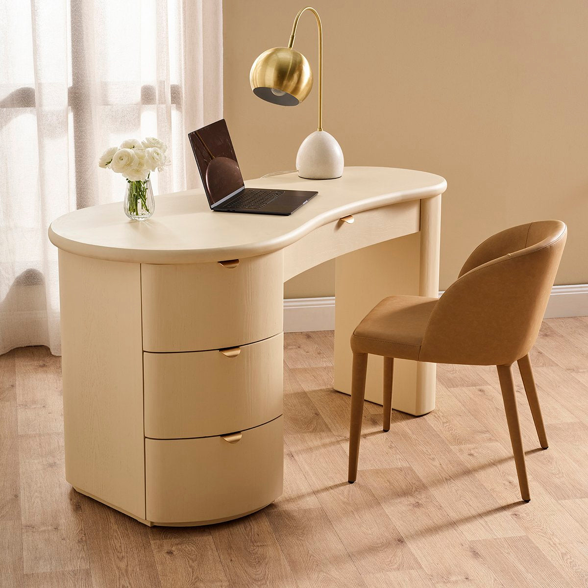 Lina 150cm Desk - Ivory