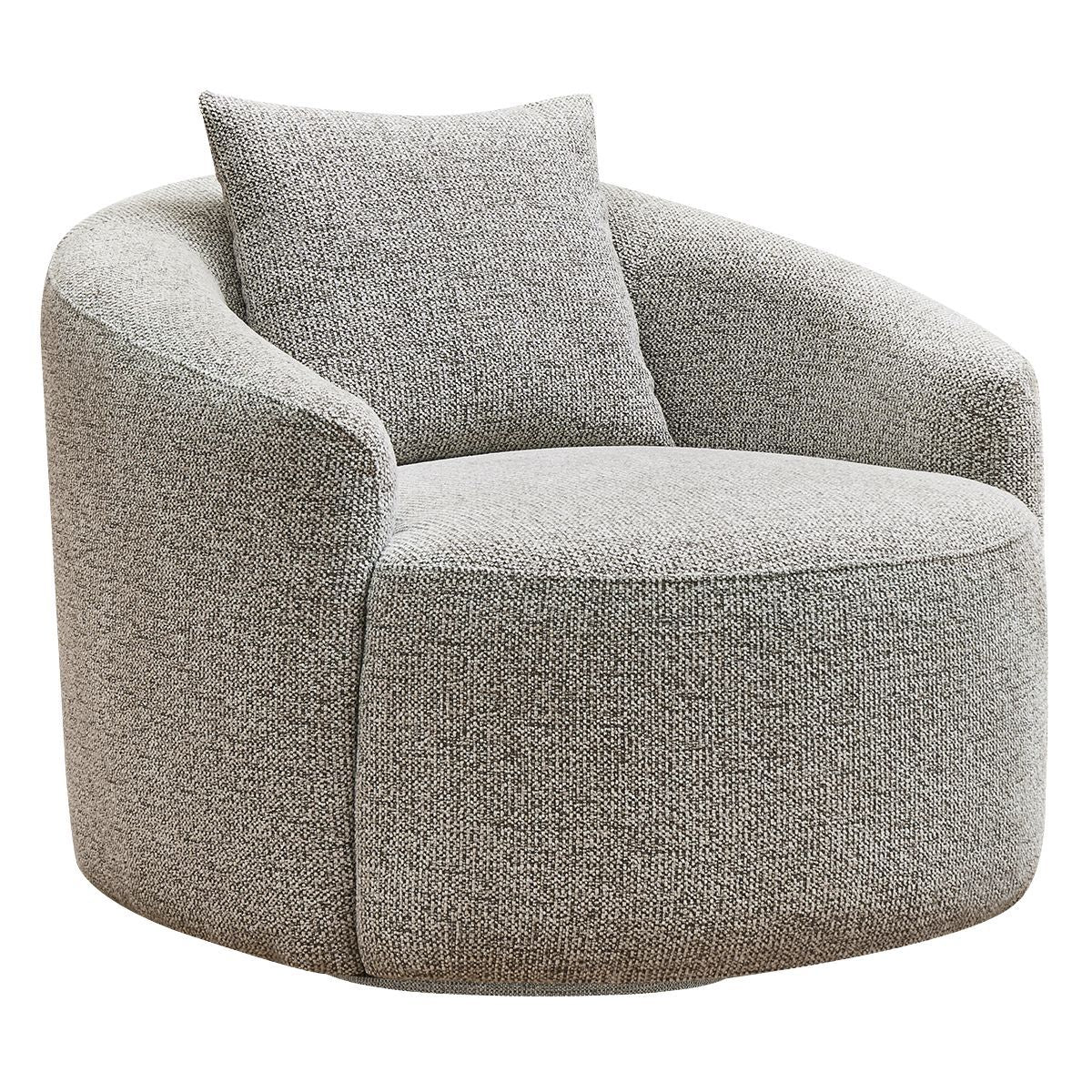 Kira Swivel Arm Chair - Speckle Brown