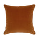 Sass Square Feather Cushion - Caramel Velvet w Natural Linen