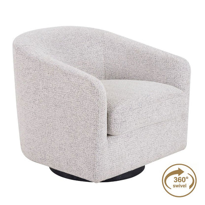 Bellevue Swivel Arm Chair - Salt & Pepper