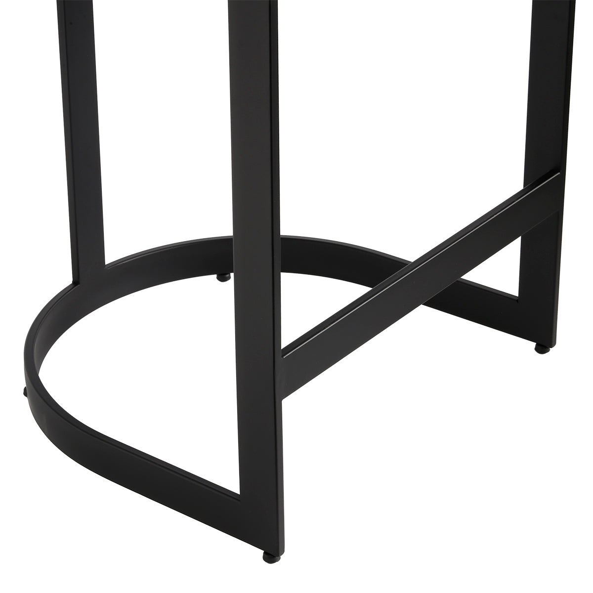 Remy Black Kitchen Stool - Natural Linen