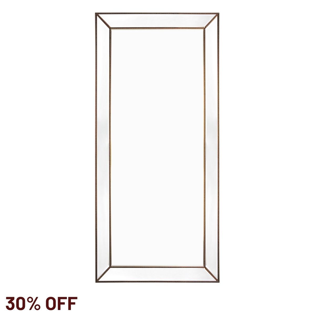 Zeta Floor Mirror - Antique Gold