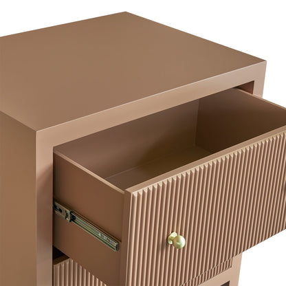 Ariana 67x76cm Bedside Table - Mocha Mousse