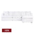 Birkshire Slip Cover Modular Sofa - White Linen Option 6