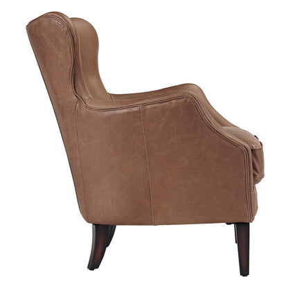 Marlon Arm Chair - Dark Brown Leather - OUTLET NSW