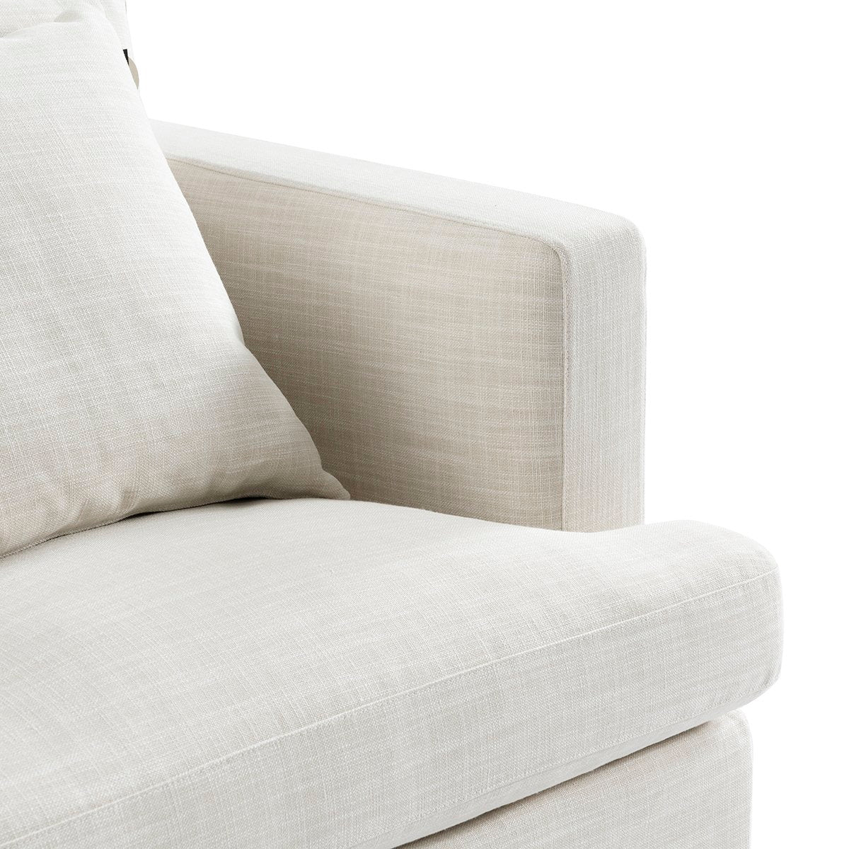 Birkshire Slip Cover Arm Chair - Off White Linen