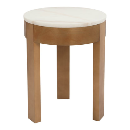 Oliver Marble Side Table - Small Oak