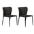 Foley Dining Chair Set of 2 - Black w Metal Legs