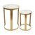 Isabelle Marble Nesting Side Tables - Gold