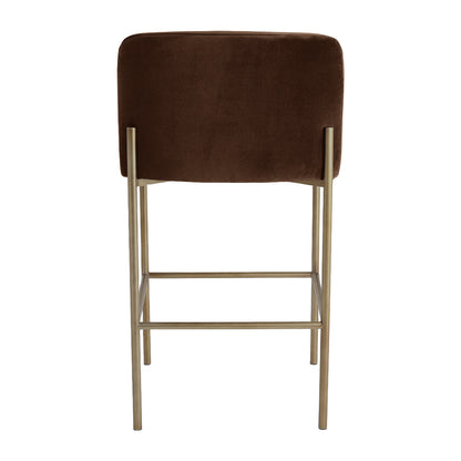 Leon Kitchen Stool - Dark Chocolate Velvet