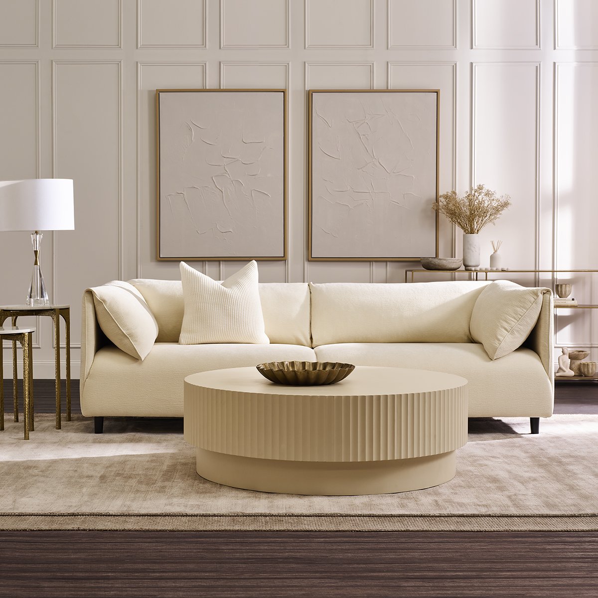 Avery Round Coffee Table - Ivory