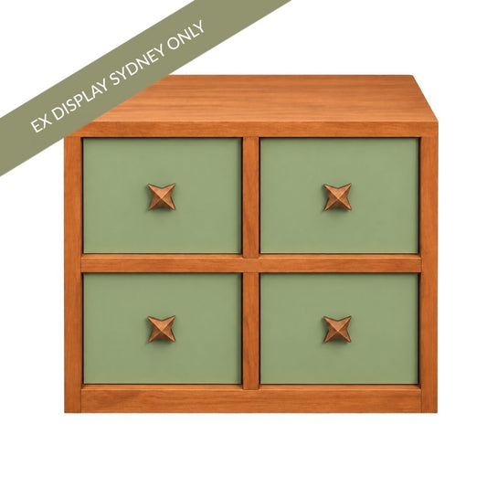 Chester 55x51cm Oak Bedside Table – Walnut - OUTLET NSW