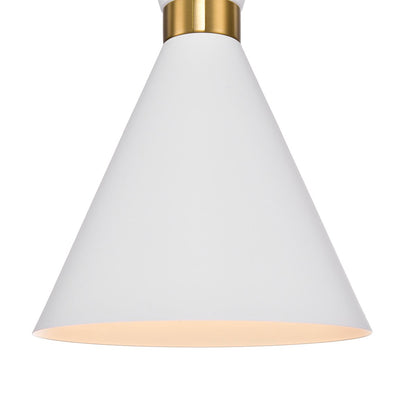 Oslo Pendant - White w Brass