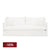 Cove 3 Seater Slip Cover Sofa - White Linen