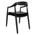 Astrid Ashwood Dining Chair Set of 2 - Black w Black Leather