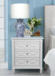 Plantation Bedside Table -  Large White