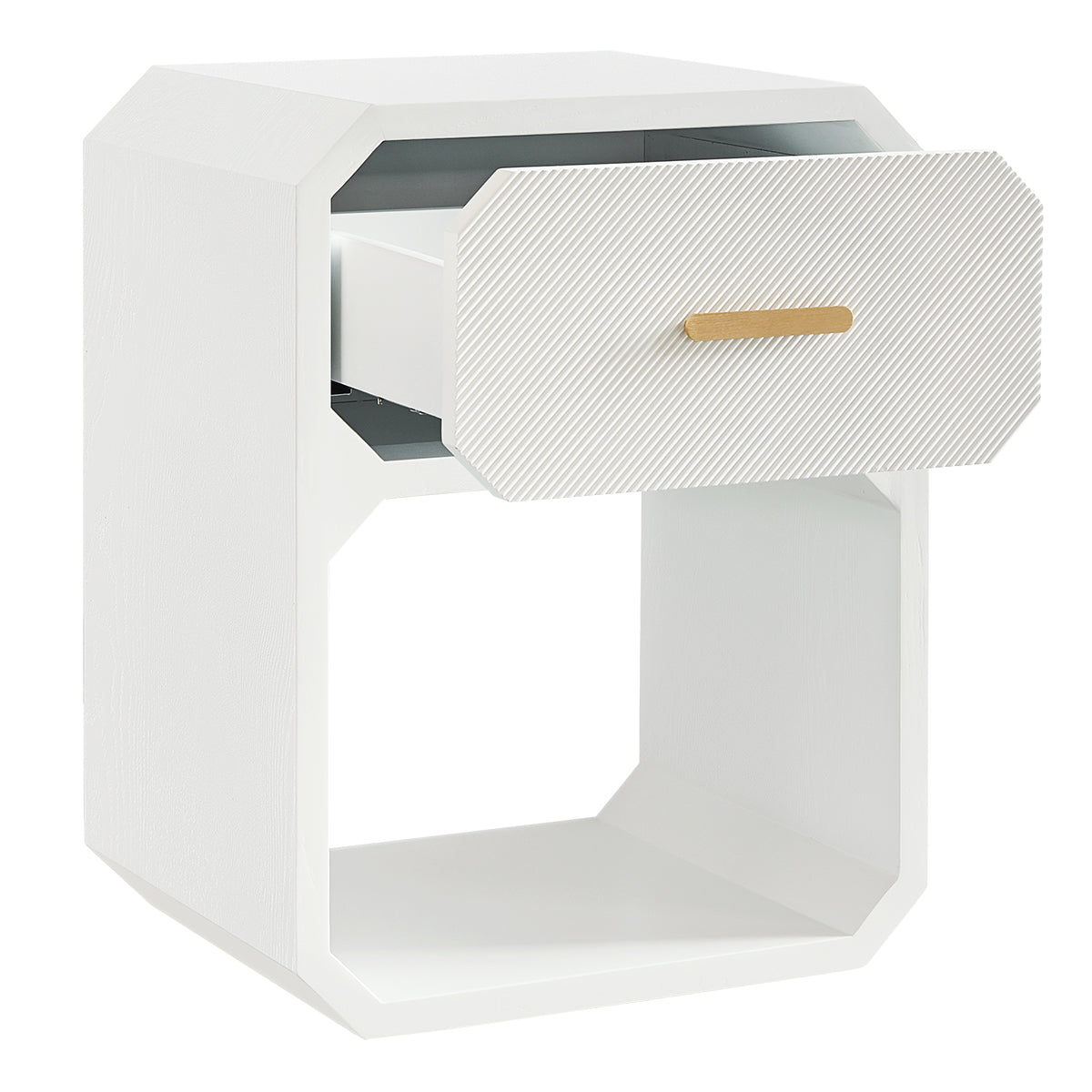 Anderson 50x65cm Bedside Table - White