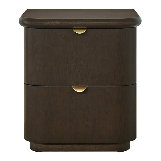 Lina 50x55cm Bedside Table - Smoked Oak