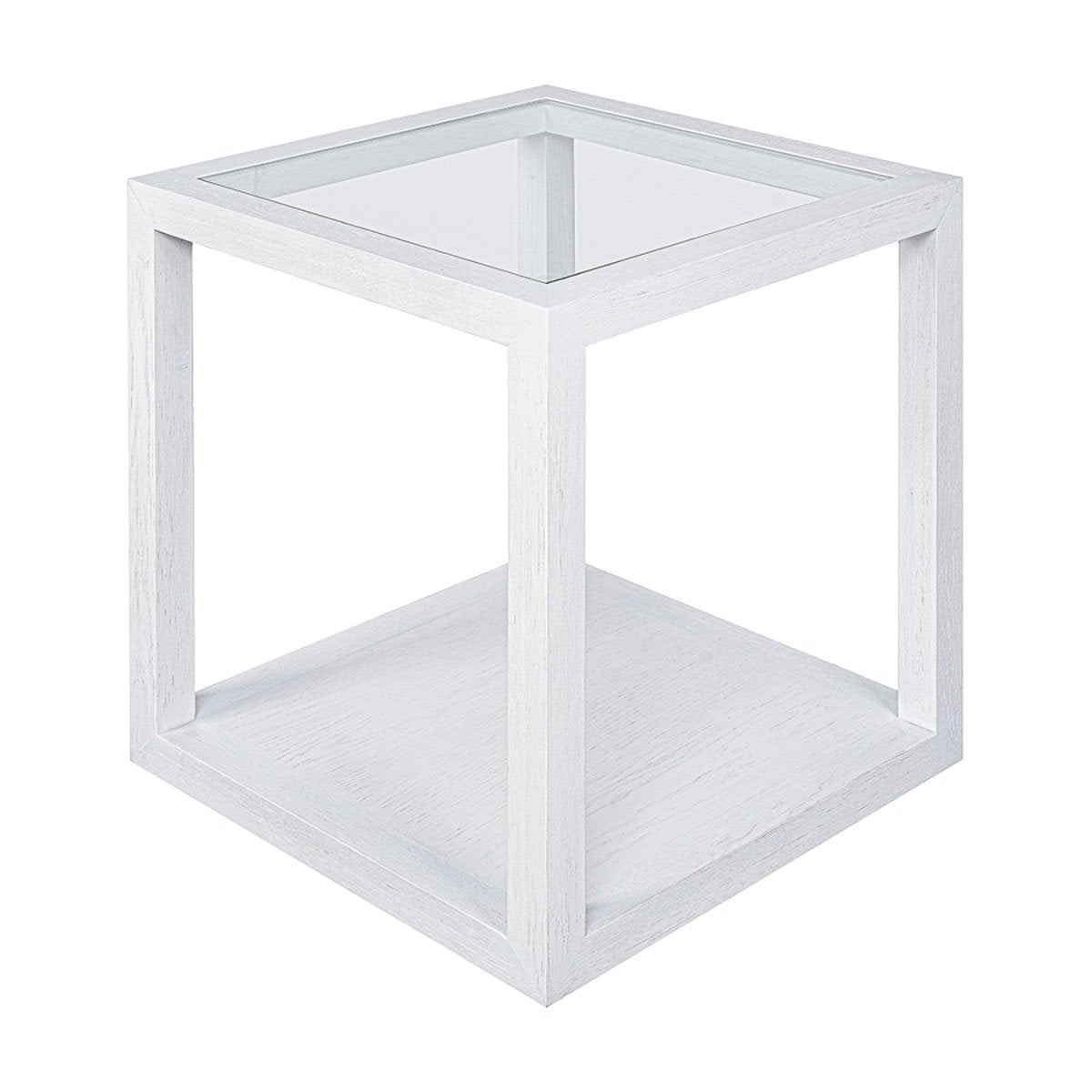 Sadie Oak Square Side Table - Medium White