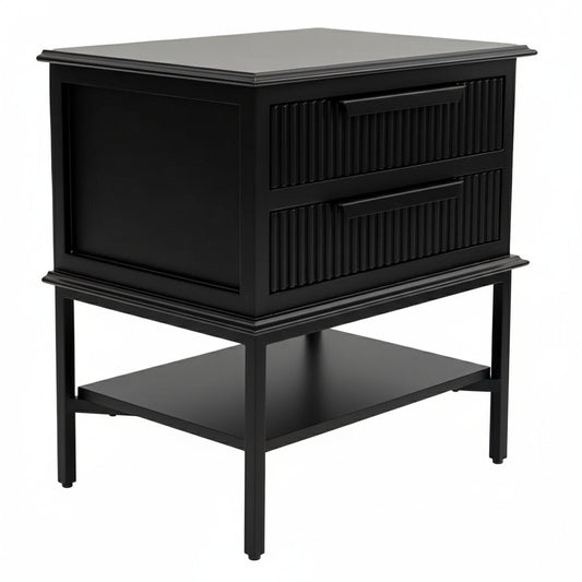 Aimee Bedside Table - Small All Black
