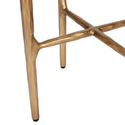 Heston Marble Petite Side Table - Brass