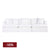 Birkshire Slip Cover Modular Sofa - White Linen Option 3