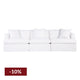 Birkshire Slip Cover Modular Sofa - White Linen Option 3