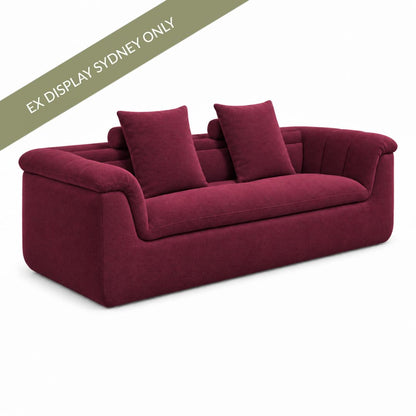 Rochedale 3 Seater Sofa - Wine - OUTLET NSW
