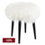 Dixie Stool - White Mongolian Fur