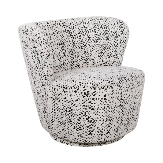 Alberta Swivel Chair - Charcoal Jacquard