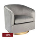 Belvedere Swivel Arm Chair - Charcoal Velvet