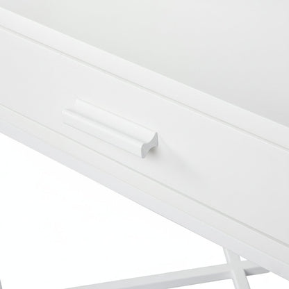 Nessa 45x60cm 1 Drawer Bedside Table - All White