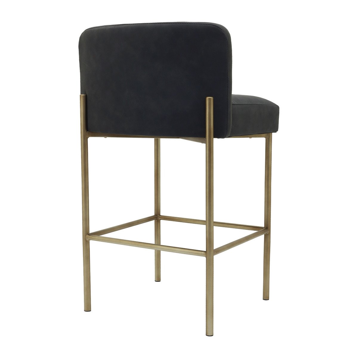 Leon Kitchen Stool - Black Vegan Leather