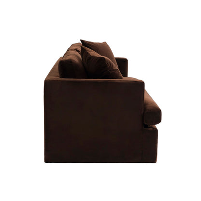 Birkshire 2 Seater Slip Cover Sofa - Dark Chocolate Velvet