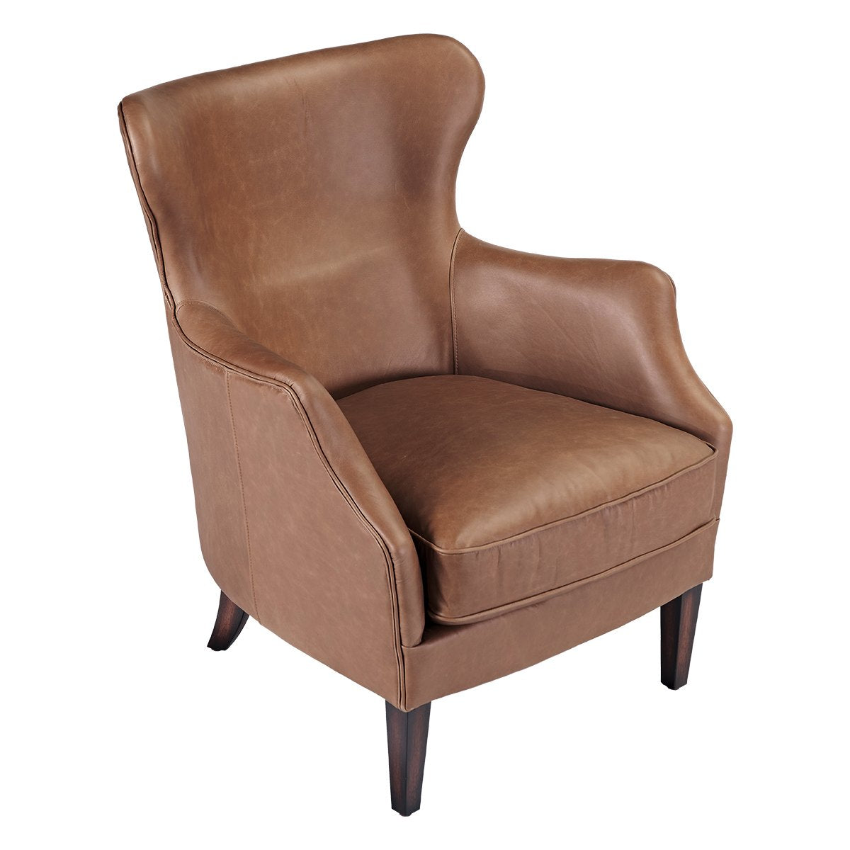 Marlon Arm Chair - Dark Brown Leather - OUTLET NSW