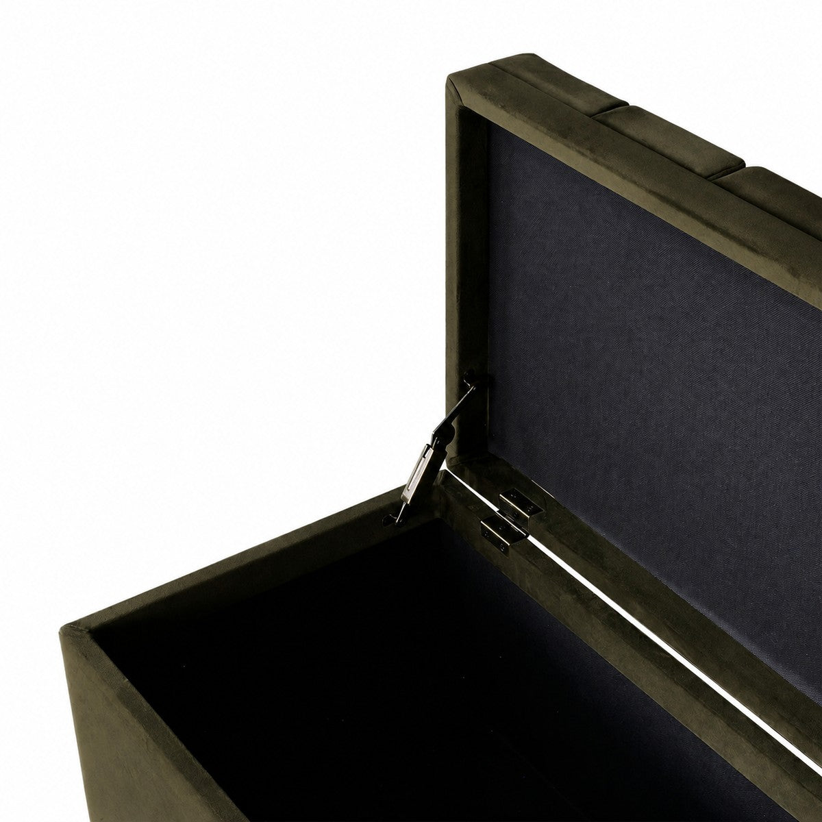 Soho Storage Bench Ottoman - Olive Velvet