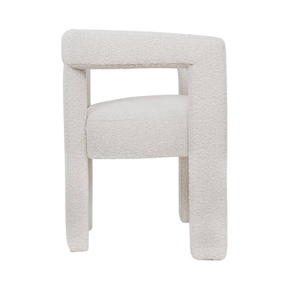 Lorenzo Arm Chair - Ivory Boucle