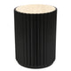 Carter Travertine Side Table - Black