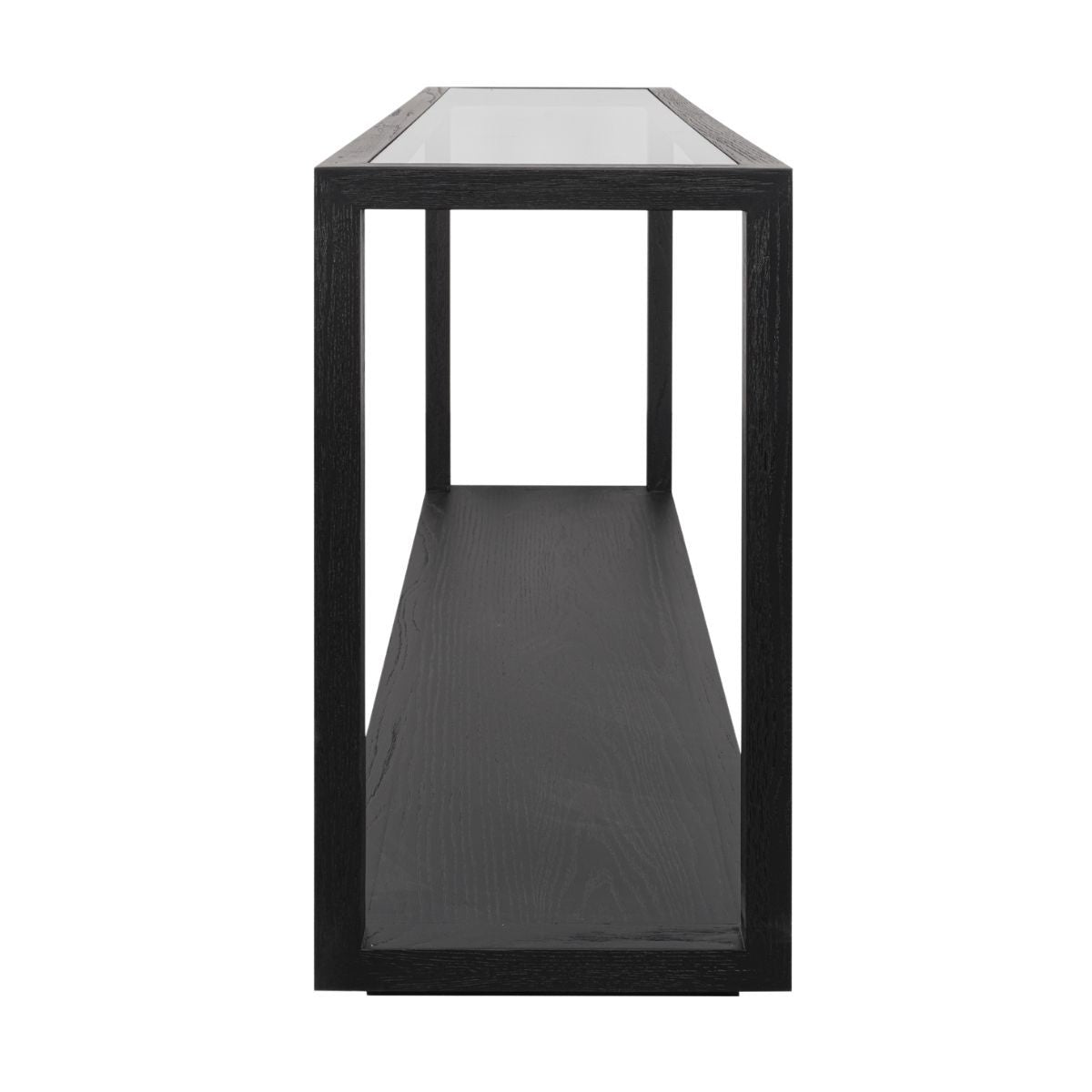 Sadie 140cm Oak Console Table - Black