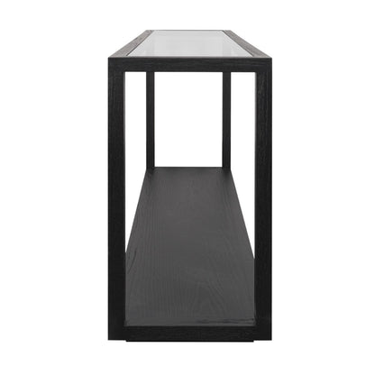 Sadie 140cm Oak Console Table - Black