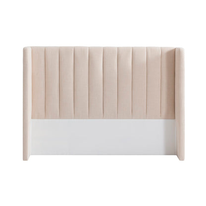 Central Park 164x120cm Queen Bedhead - Fawn Linen
