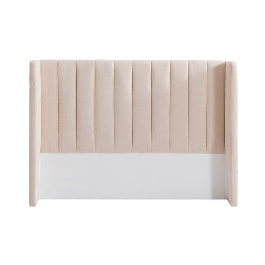 Central Park 164x120cm Queen Bedhead - Fawn Linen